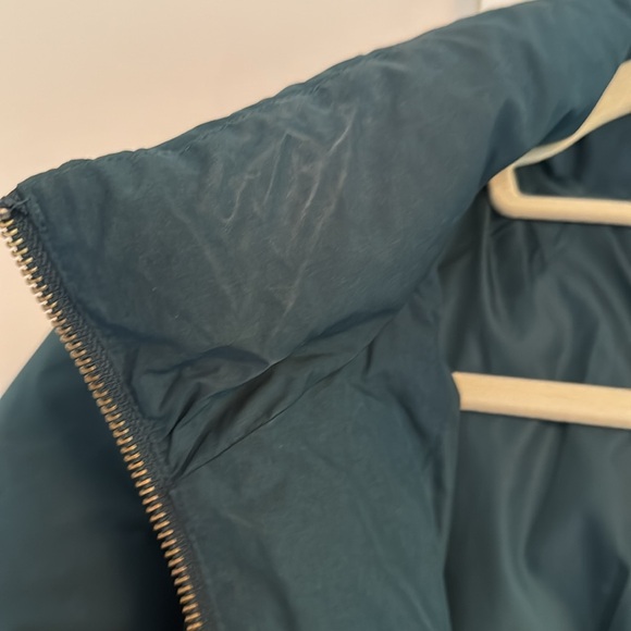 Garnet Hill Turquoise Puffer Coat S/XS - Picture 3 of 5